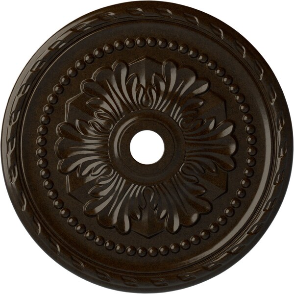 Ekena Millwork Palmetto Ceiling Medallion (Fits Canopies up to 7 5/8"), 31 1/2"OD x 3 5/8"ID x 1 3/4"P, Bronze CM31PMBZS - main